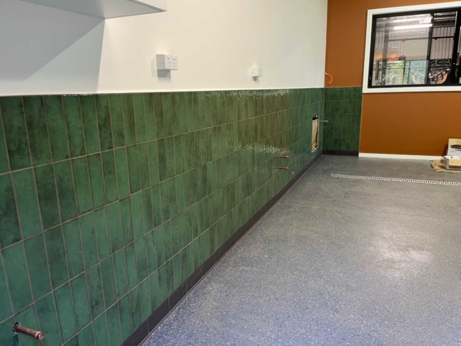 Tiled distillery interior
