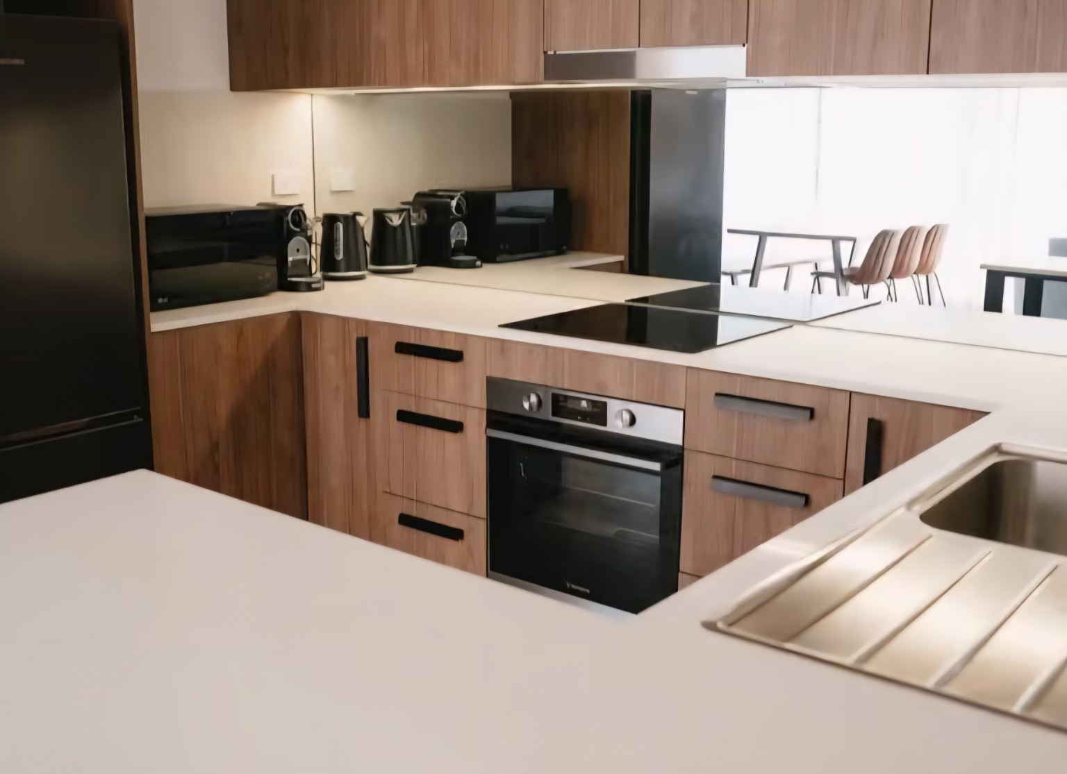 Finished timber kitchen